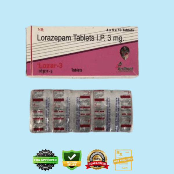 Lorazepam(Lozar) 3mg Tablets